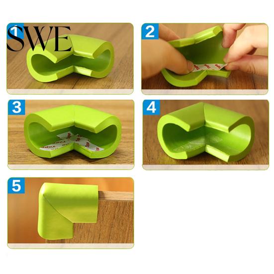 Desk Corner Protector Cover U-shape Safe NBR Rubber Edge Guard for Rectangular or Square End Table