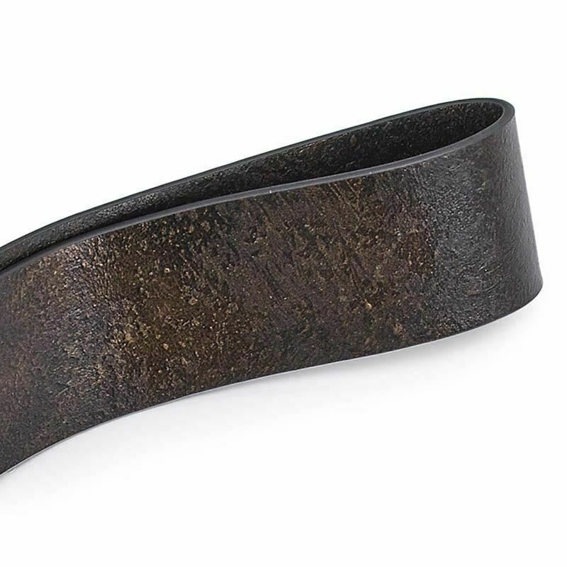 Bronze Leather Spanking Paddle Real Handle Impact Toy Paddles