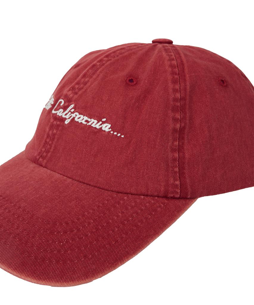 1011 GALLERY Hi California Washed Ball Cap - Red