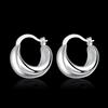 925 Sterling Silver Half Round Earrings For Women Fashion Jewelry Ear Buckle Top Quality