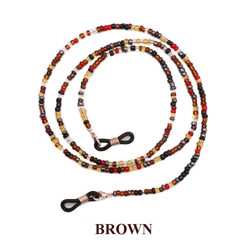 

Модная цепочка для очков для чтения, ремешок для очков для солнцезащитных очков, ремешок-цепочка для очков коричневый