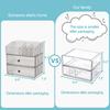 3 Tier Clear Acrylic Makeup Organizer with Drawer Large Cosmetic Storage Box Anti-fall Cosmetic Storage Rack Gifts for Makeup Lovers