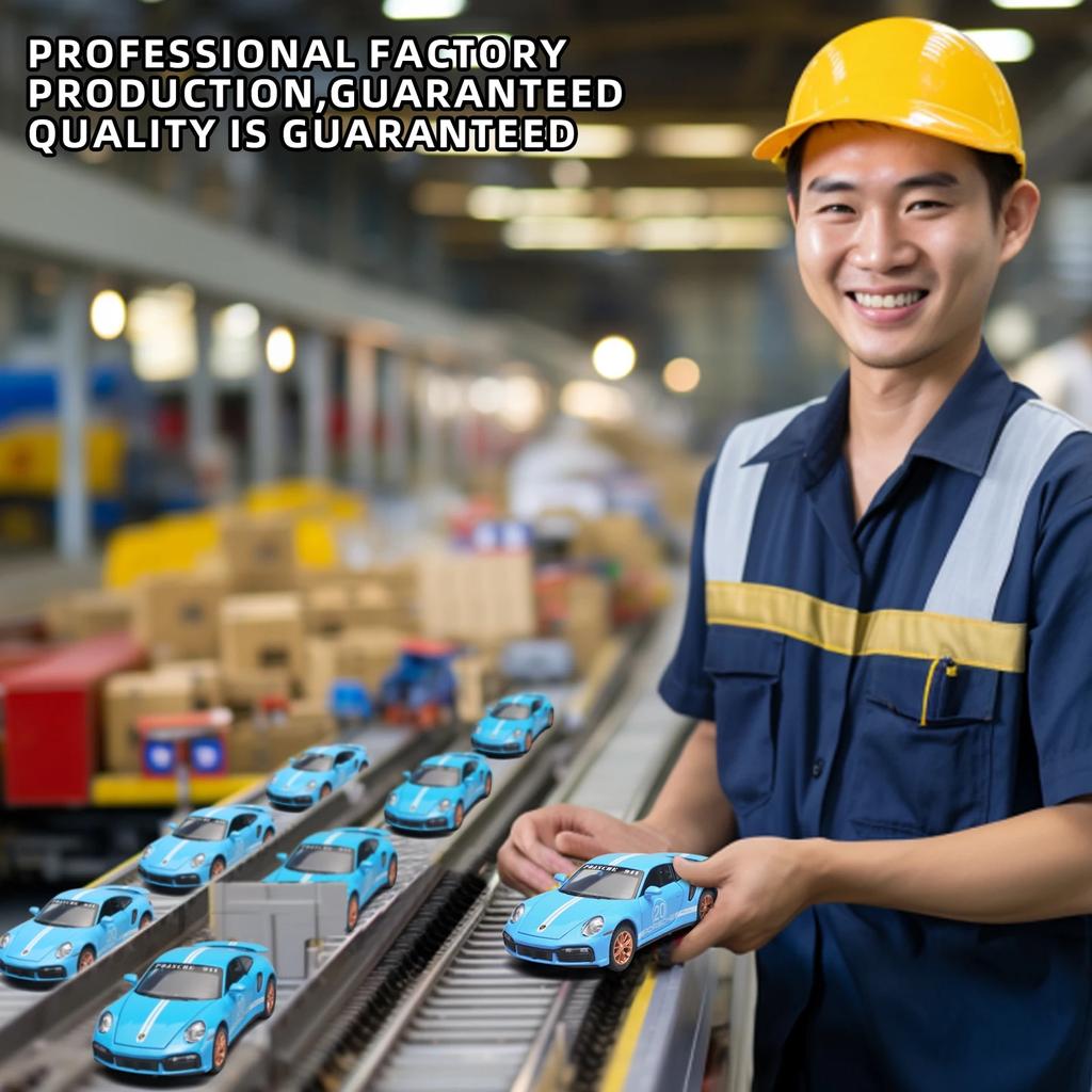 1/32 Scale Porsche 911 Turbo S Diecast Metal Model Toy Sports Car with Sound And Light For Kids Adults