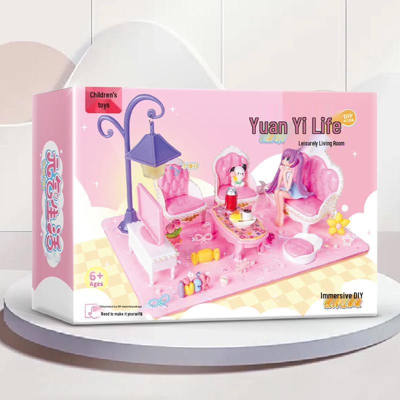 Kids' DIY Night Light Bathroom Pretend Play Toy Set - Educational Gift for Girls