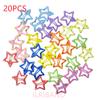 20pcs/lot 3CM Mini Star Hair Clip Kids Glitter Metal Hair Clips Barrettes Hairpins Girls Hair Accessories Headwear Styling Tools