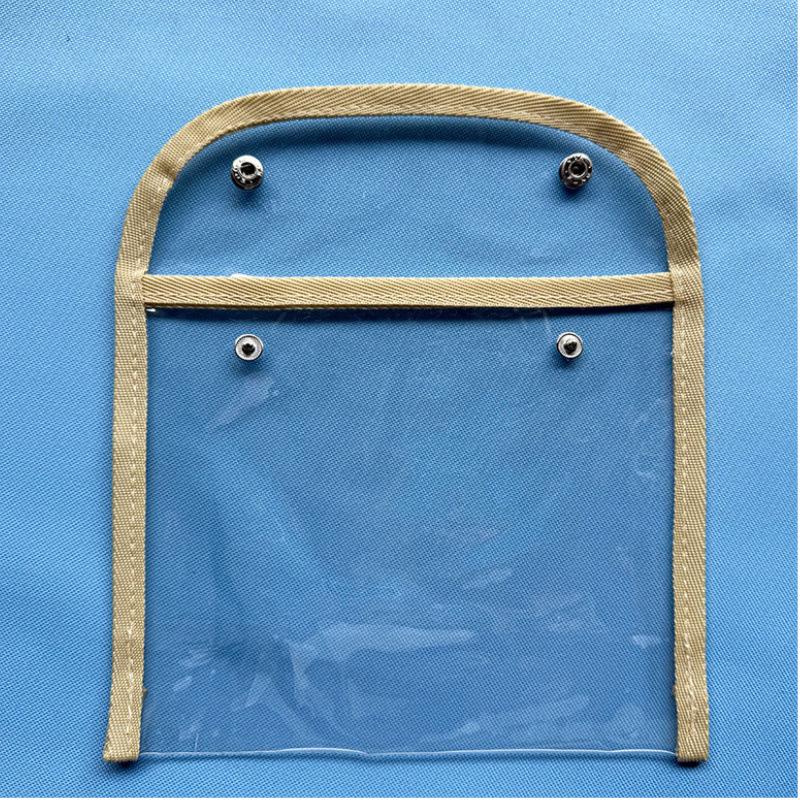 Transparent PVC ID Card Holder & Cosmetic Bag with Woven Ribbon Hair Clip, Stationery Pencil Case - Simple Japanese Korean Style