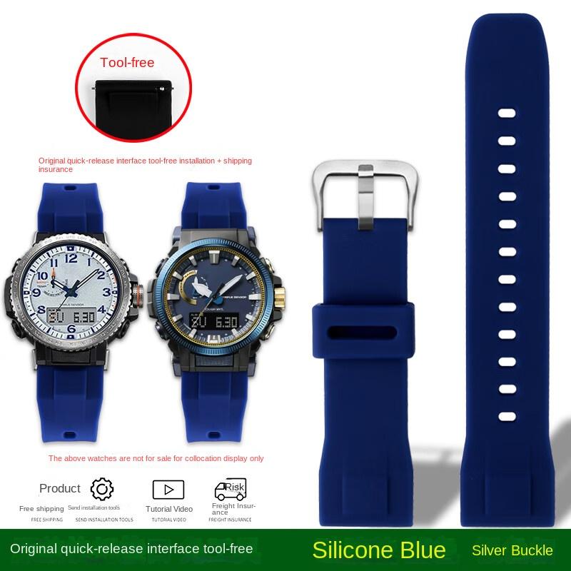 Para la serie Casio PRW-60Y/50Y/70Y/30 Correa Reloj de Montañismo PROTREK PRW-60Y PRW-50Y PRW-70Y Correa de reloj de lona de nylon 23 mm
