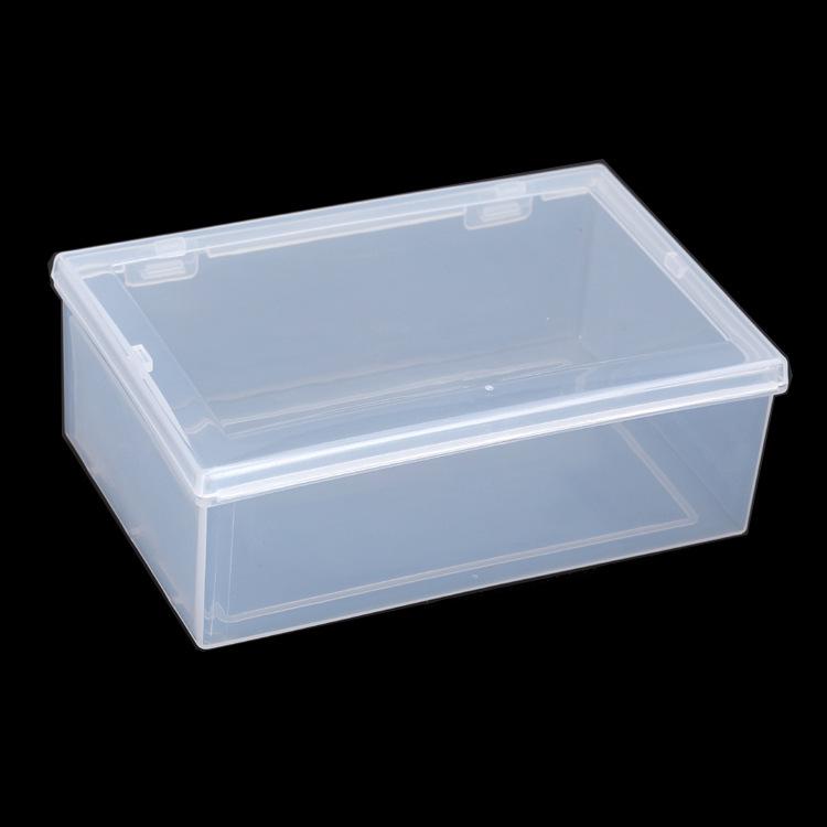 Transparent Rectangle Plastic Desktop Storage Box for Hardware and Tools