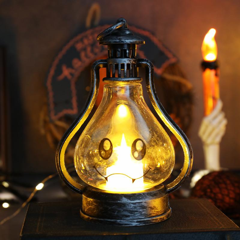 Halloween Decoration Props Pumpkin Lantern Candle Lantern Halloween Portable Horse Lantern Bar Secret Room Table Decorations