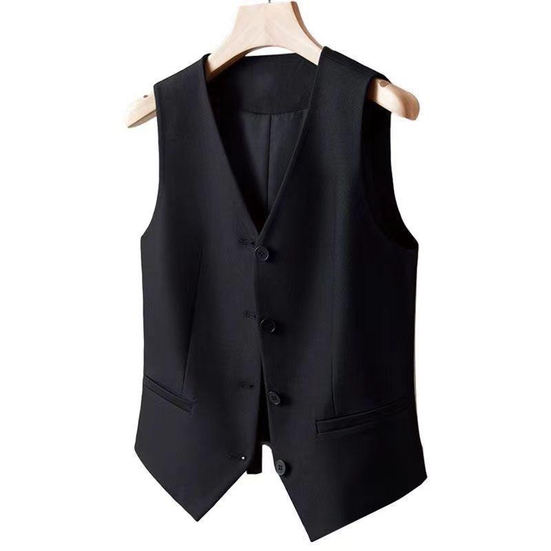 Chaleco sin mangas ajustado para mujer, estilo británico, temperamento, para ir al trabajo