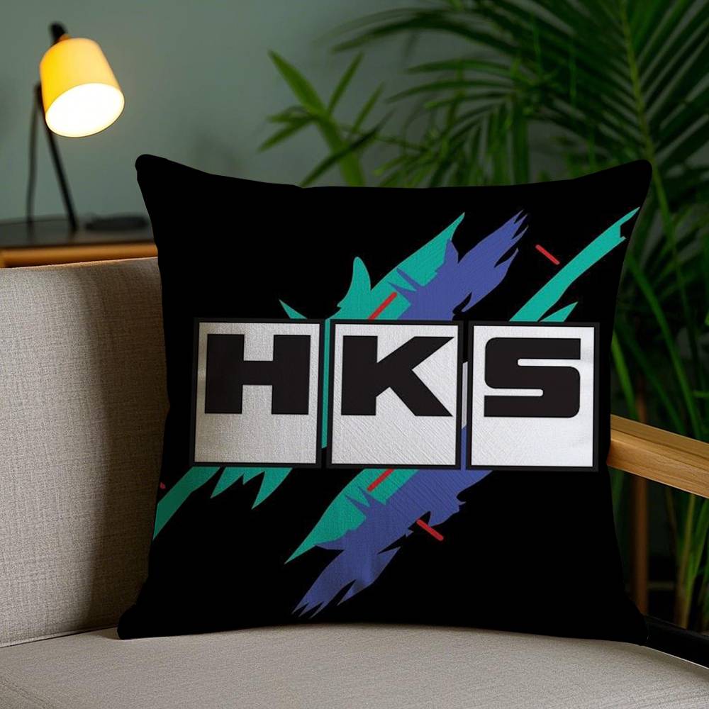 Retro Pattern H-Hks Pillow Case Office Sofa Dorm Chair Back Short Plush Double-sided Printing Home  Cushion Cover