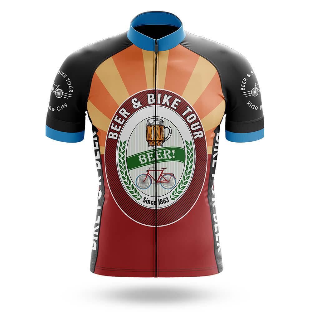 2025 Neue Bier Team Radsportbekleidung Herren Sommer Kurzarm Radtrikot Set Atmungsaktiv Mountainbike Rennrad Fahrradbekleidung