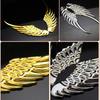 1Pair Car Auto Motorcycle Body Sticker 3D Eagle Angel Wings Fashion Gold Silver Aluminum Stickers Auto Exterior Decoration