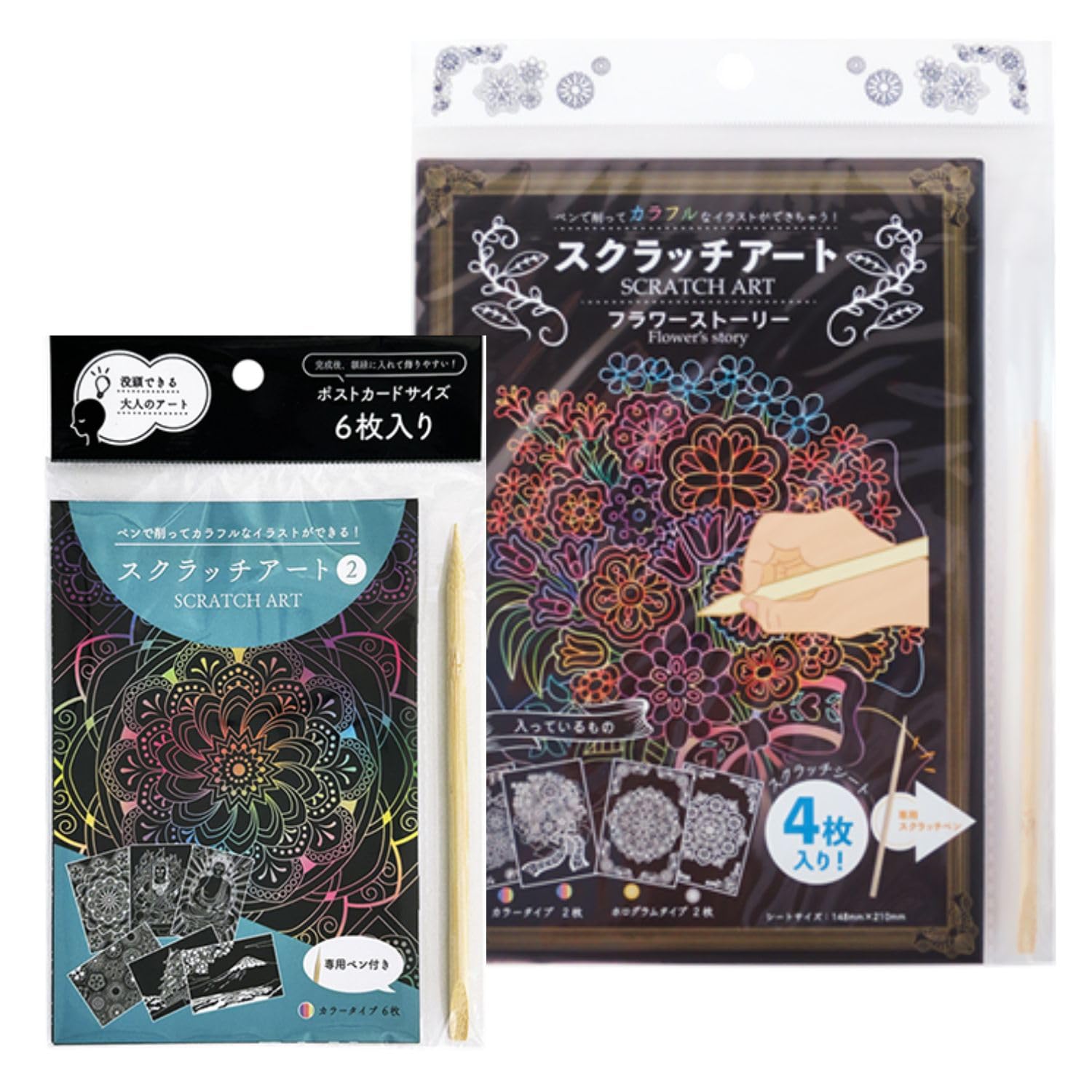 Набор для рисования царапками Размер A5 Размер открытки