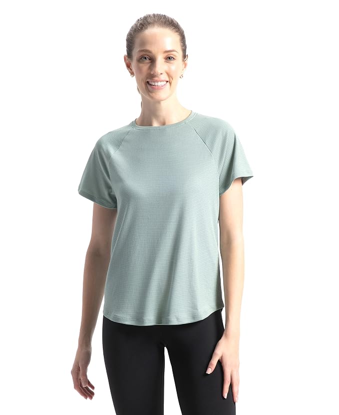 Women's Polyester Fabric Relaxed Fit Half Sleeve Breathable Mesh Active Wear T-Shirt