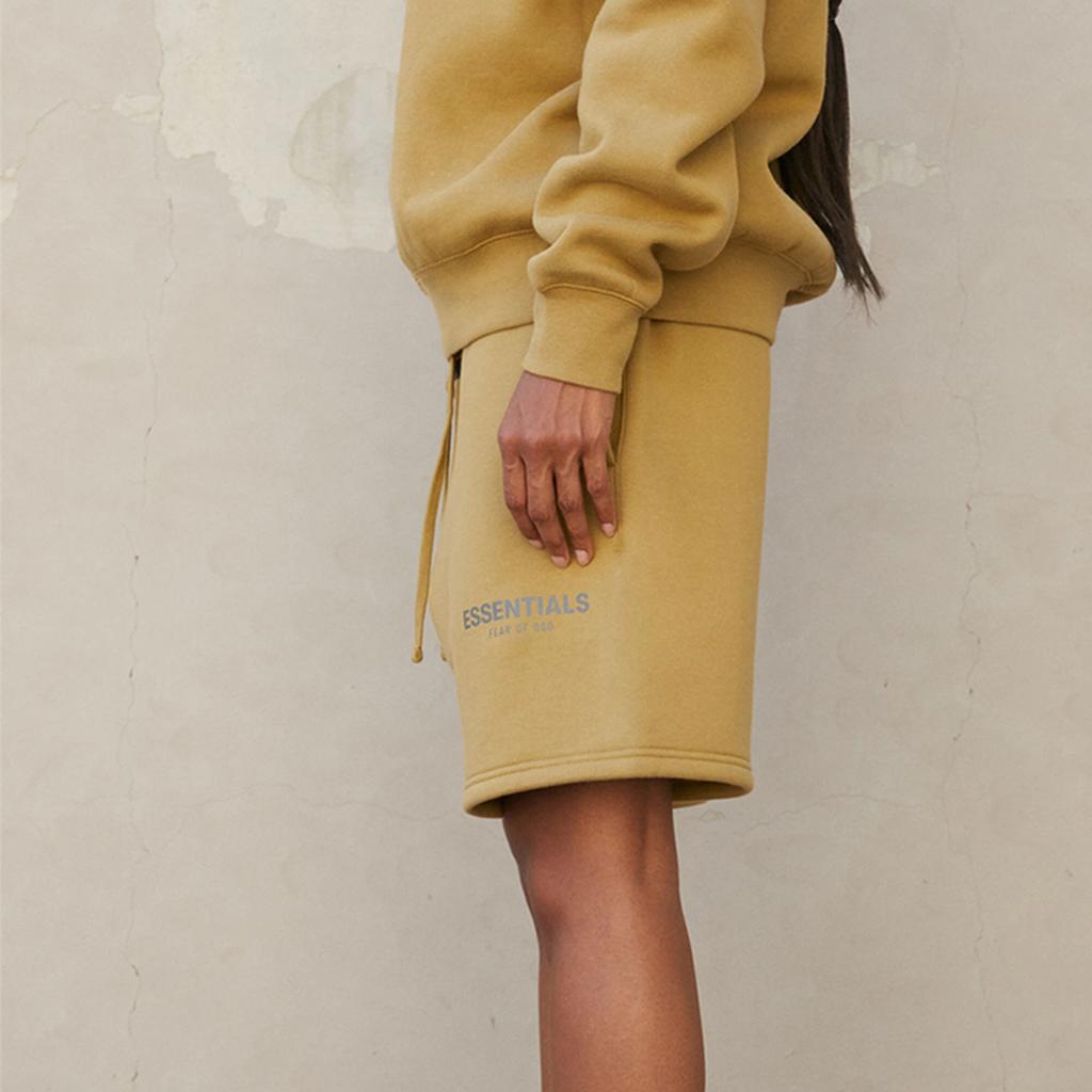 Fear of God Essentials FW21 Teplákové šortky Unisex Spodní díl Jantarová FOG-FW21-021