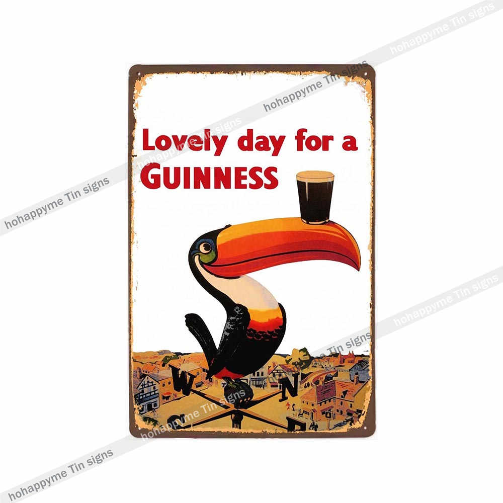 Home Decor Vintage Metal Poster Alcohol Brewing Beer Plates Decorative Bar Pub Club Wall Tin Painting Retro Plaque 20x30cm