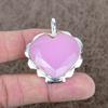 Pink Chalcedony Gemstone Handmade 925 Sterling Silver Jewelry Pendant 1.65" KKG-548