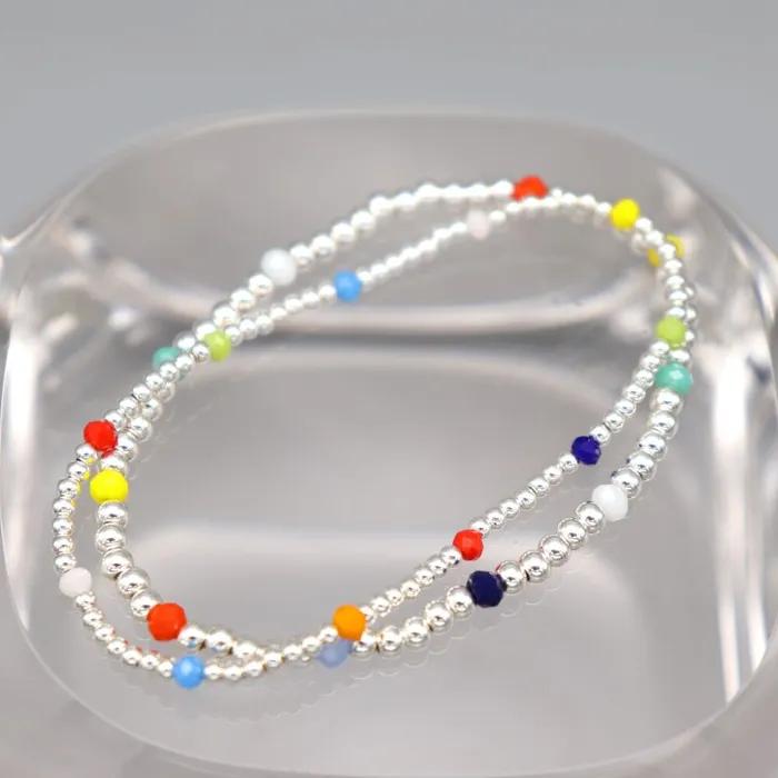 Bonbo Silver Bead Banding Silver Ball Bracelet 2mm, 3mm