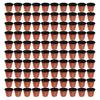 100 Round Plastic Transplant Pots for Herbs and Cuttings In Red and Black