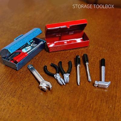 Simulation Miniature Tool Box For Doll House Enthusiasts Tool Kits Model Figure for Collectiable Doll House Project Decors