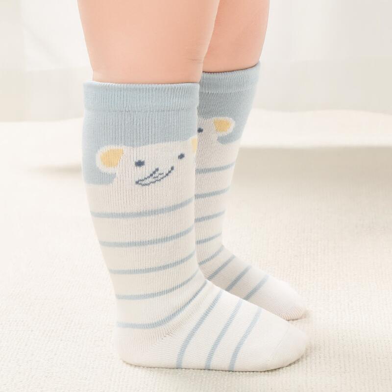 Cute Stripe Socks For Kids Long Tube Socks 0-5Year Boys Girls Baby Cotton Sock Autumn Winter Warm Stockings Children Footwear