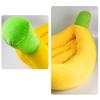 Banana Pet House with Removable Washable Cushion Soft Plush Cat Bed for All Seasons Semi-Enveloping Pet Bed for Cats