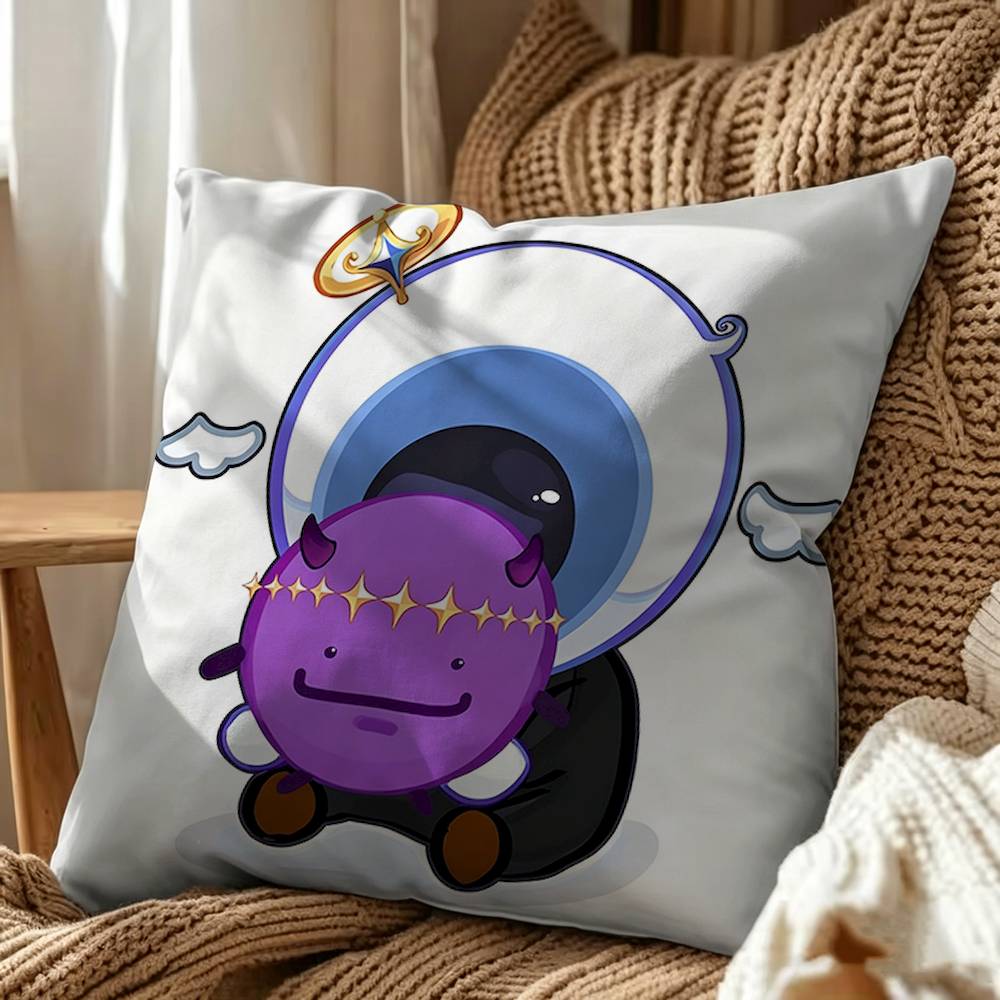 game Egg Tax Duo Wemmbu Eggchan Double-Sided Printed Cushion Cover Bedroom Bedside Sofa Pillow Case