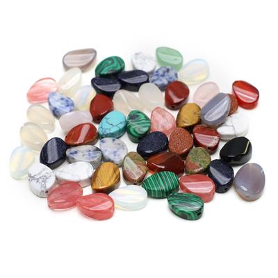 5Pcs/Pack Natural Stone Beads,Irregular Vertical Hole Crystal Agate Amethyst Malachite Gems Loose Beads for Jewelry Making DIY Accessories 10x16x6 Mm
