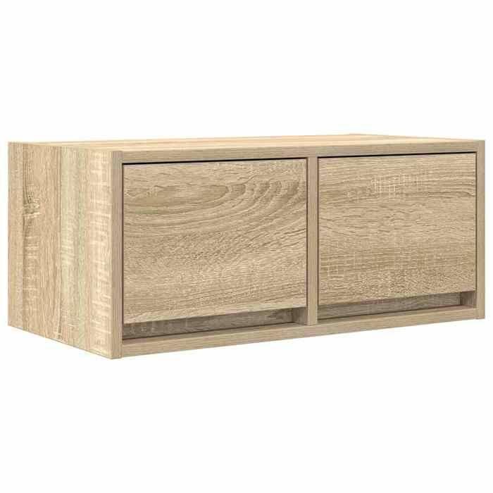 VidaXL Meuble TV chêne sonoma 60x31x25,5 cm bois d'ingénierie, banc TV, meuble hifi, centre de divertissement, buffet TV, 861494