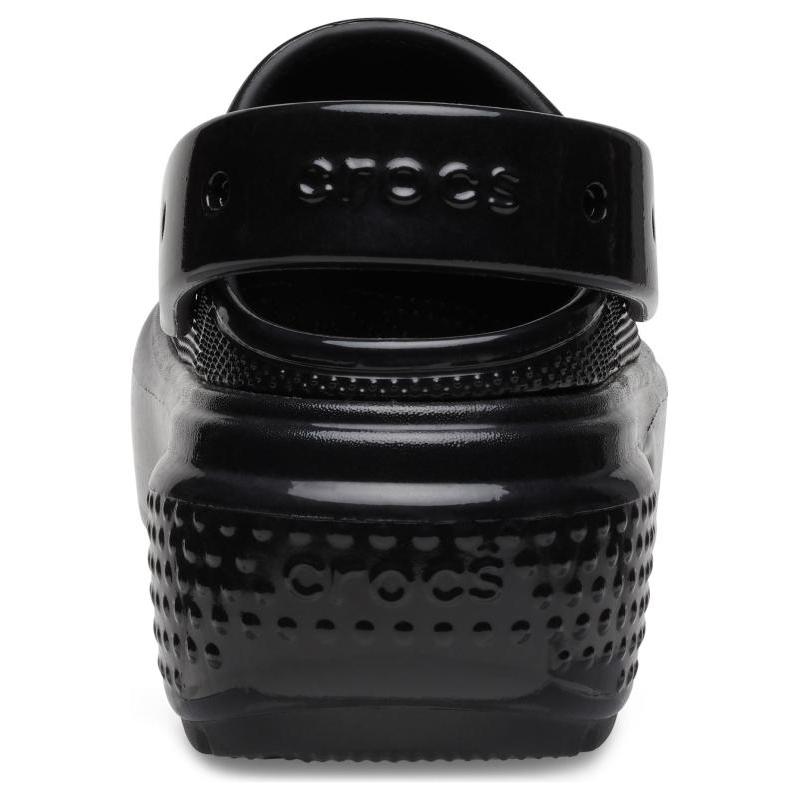 Crocs Clogs Stomp High Shine Sandals 'Black' Women's