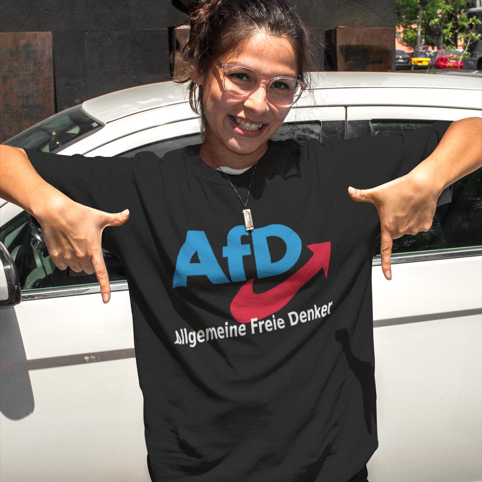 Saying AFD general free thinkers women s T-Shirt Mens Womens Tees Top oversized organic cotton M