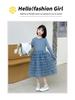 Girls' Spring and Autumn 2025 Korean-Style Knit Sweater & Skirt Set