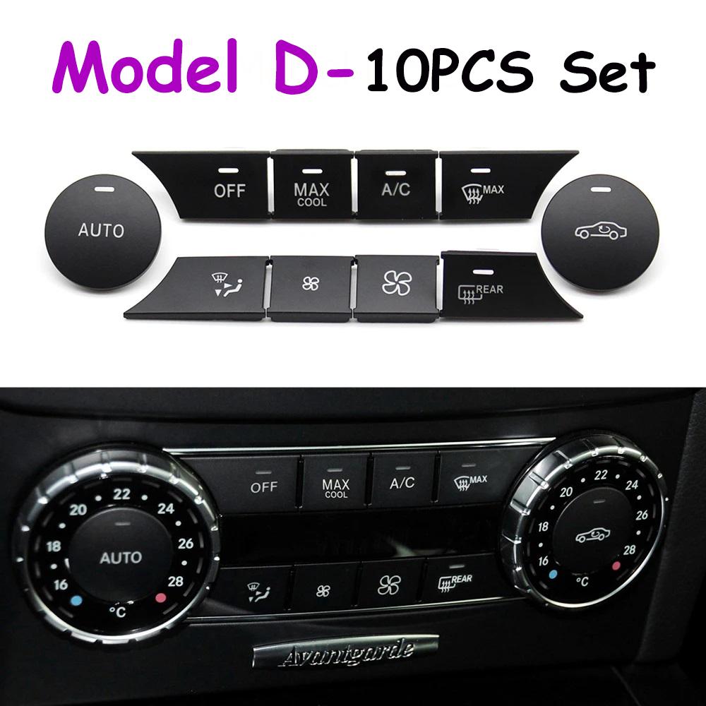 Bilinstrumentpanel Luftkonditionering AC Volym Värmare Temperatur Klimatkontroll Switch Knappar För Benz C GLK Klass C204 X204