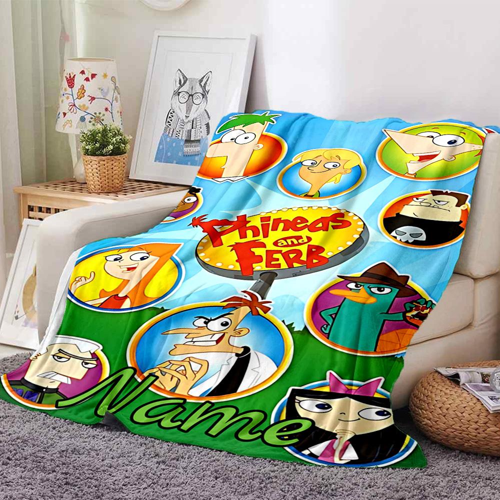 Custom Name Family Guy Adventure Flannel Blanket for Super Soft Cute Comfort Blanket for Travel Bedding Couch Sofa Blanket