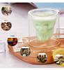 Kaffeetasse, doppelschichtig, transparent, Glasbecher mit Totenkopf-Motiv aus Kristallglas für den Haushalt, Whisky, Wein, Wodka, Bar, Club, Bier, Weinglas