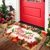 Christmas Large Carpet Santa Claus Snowman Cane Rug "Merry Christmas" Mat Snowflake Home Decoration Entryway Floor Mat Home Rugs