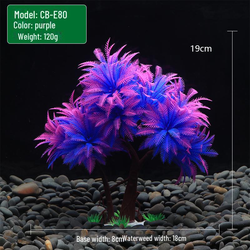 Fish Tank Landscaping Decoration: Simulated Water Plant & Sand Table Bonsai Ornament CB-E80