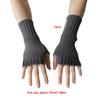 Solid Color Half Finger Mitten Soft Fingerless Gloves New Knitted Gloves  for Work Study