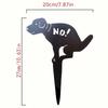 Puppy Iron Art Garden Stake, Outdoor Solid Color Lawn Ornament, Easy Install