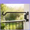 Modern Metal Wall Mount Swivel Flower Rack Hanging Hook Garden Outdoor Balcony Decor