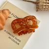 Butterfly Ring Acetate Hair Claw Clip - Retro Croissant Style (Zhou Yutong Inspired)