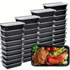 10 STK / 1000ml Matlagningsbeholdere, Gjenbrukbare Matbeholdere med LOKK for Matlaging, Engangs Matbokser