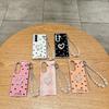 For Samsung Galaxy Z Fold7 5G Case Glitter DIY Heart Charm Phone Cover with Wrist Strap