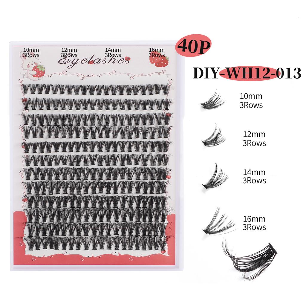 240 Clusters D Curved Hair False Eyelash Set 10-16Mmdiy Segmented Thick Natural Eyelashes