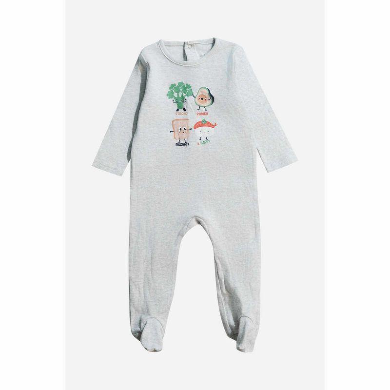 

Foreign Order Baby Boy Infant Autumn and Winter New Style Pure Cotton Cartoon Print Cute Long-Sleeved One-Piece Romper Gray 68cm