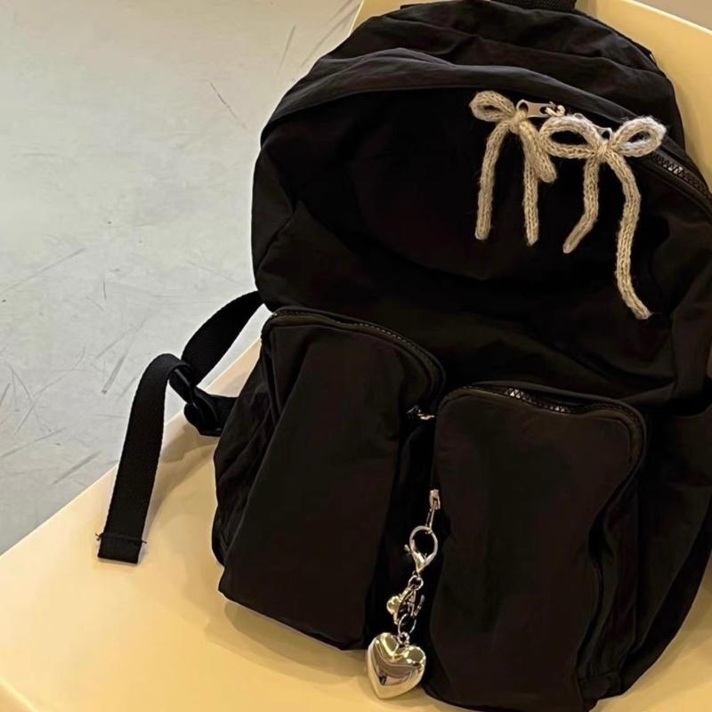 Harajuku Heart Keychain Creative Little Ball Key Rings Car Keys Holder Keyring