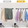 Magnetic Towel PU Circular Towel Portable Hat Backpack Clip Hanging Black Durable and Saving Kitchen and Bathroom