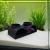 Aquarium-Höhlentunnel mit doppelter Öffnung, Fischversteck-Dekoration mit zwei Eingängen, PLA-Künststein-Unterschlupf für Bodenbewohner, Kleiner Fischbehälter