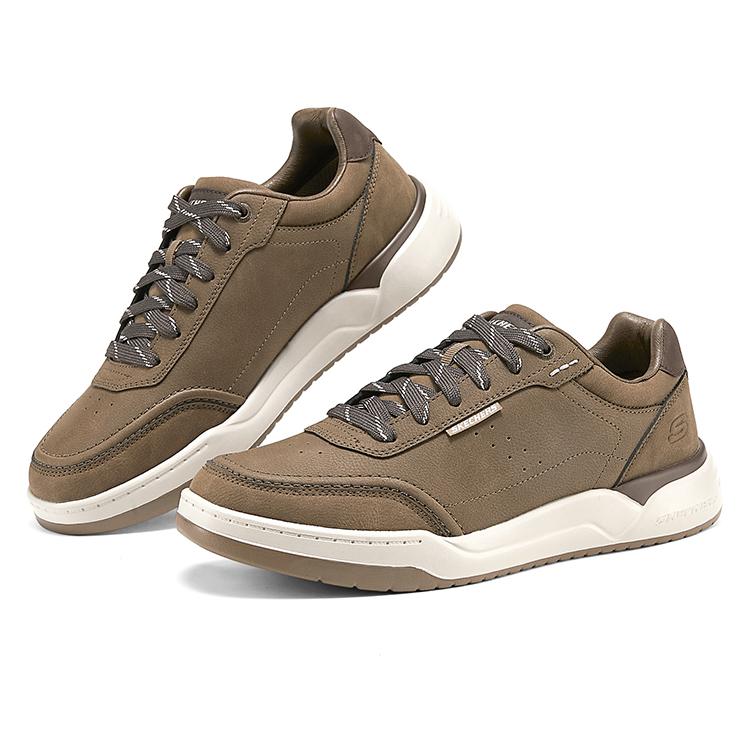 Skechers Mens Usa Street Wear Lightweight Comfortable Simple Classic Fashion Casual Lazy Style Low-Top Sneakers Men Sneakers Khaki 211250-KHK